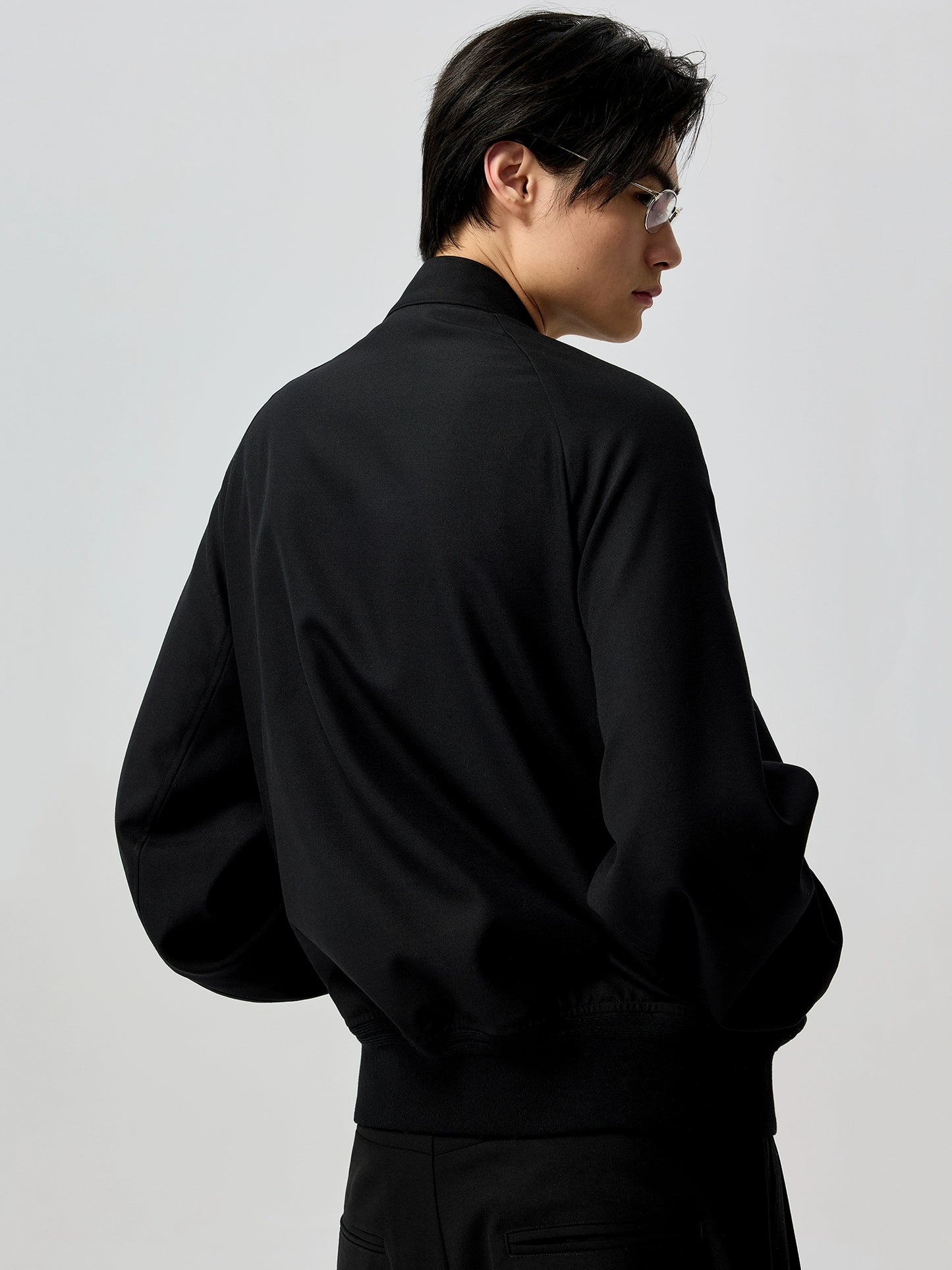 Band collar Wool Jacket