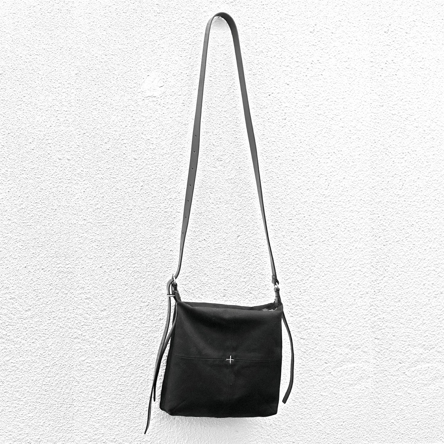 Cross trim crossbody bag
