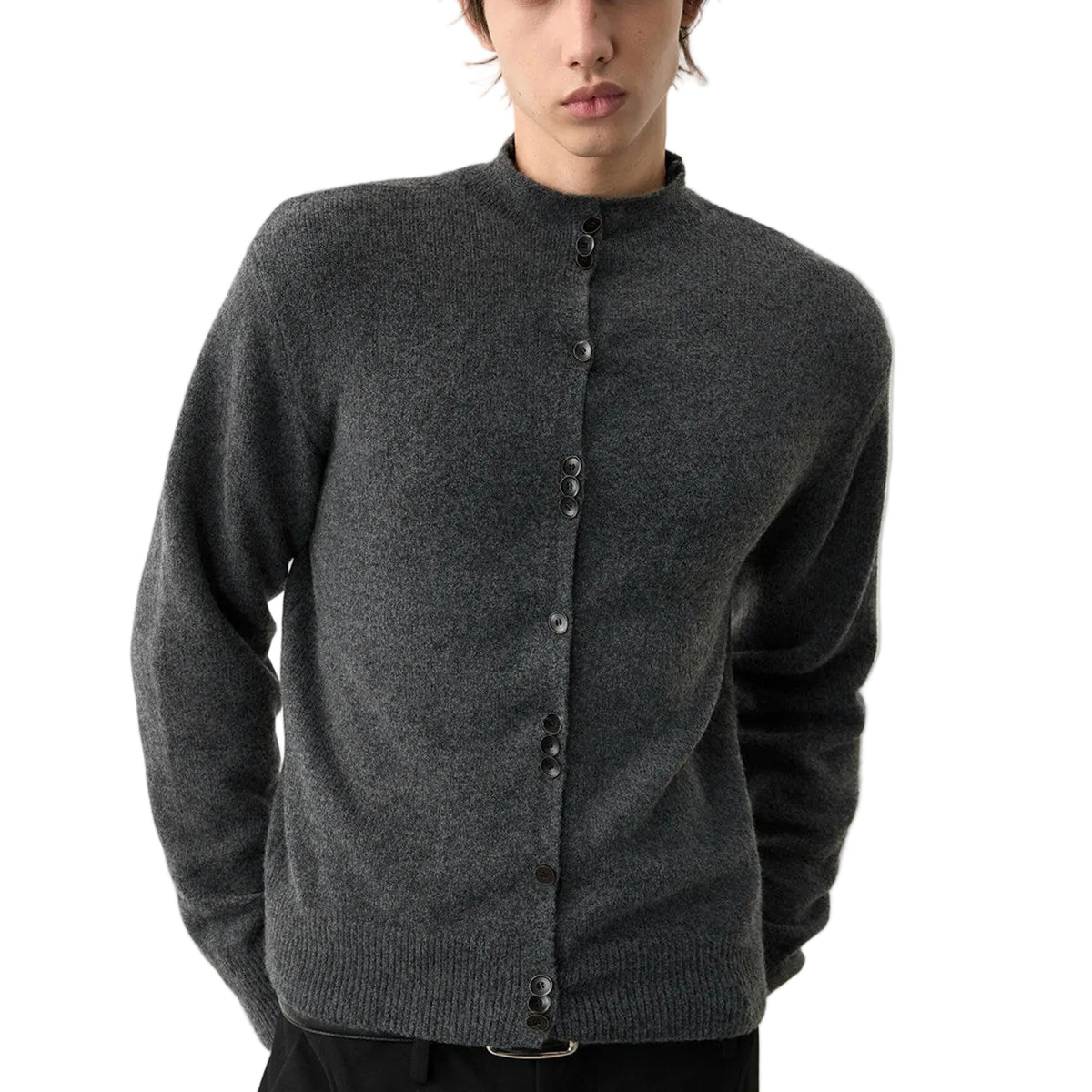 Mid-Turtleneck Thickened Cardigan