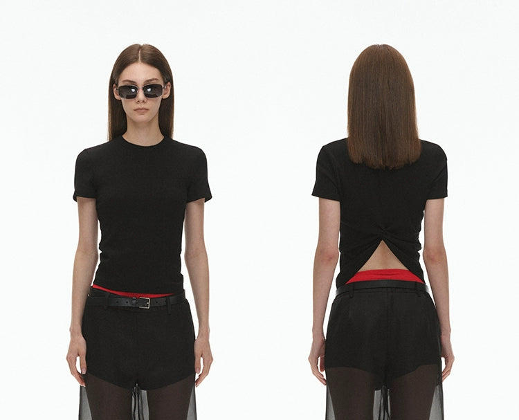 Cut slim short-sleeve T-shirt