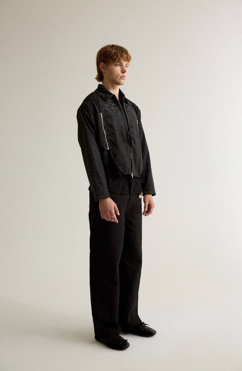 Three-Zip Patchwork Jacket "White Mist" Special Edition