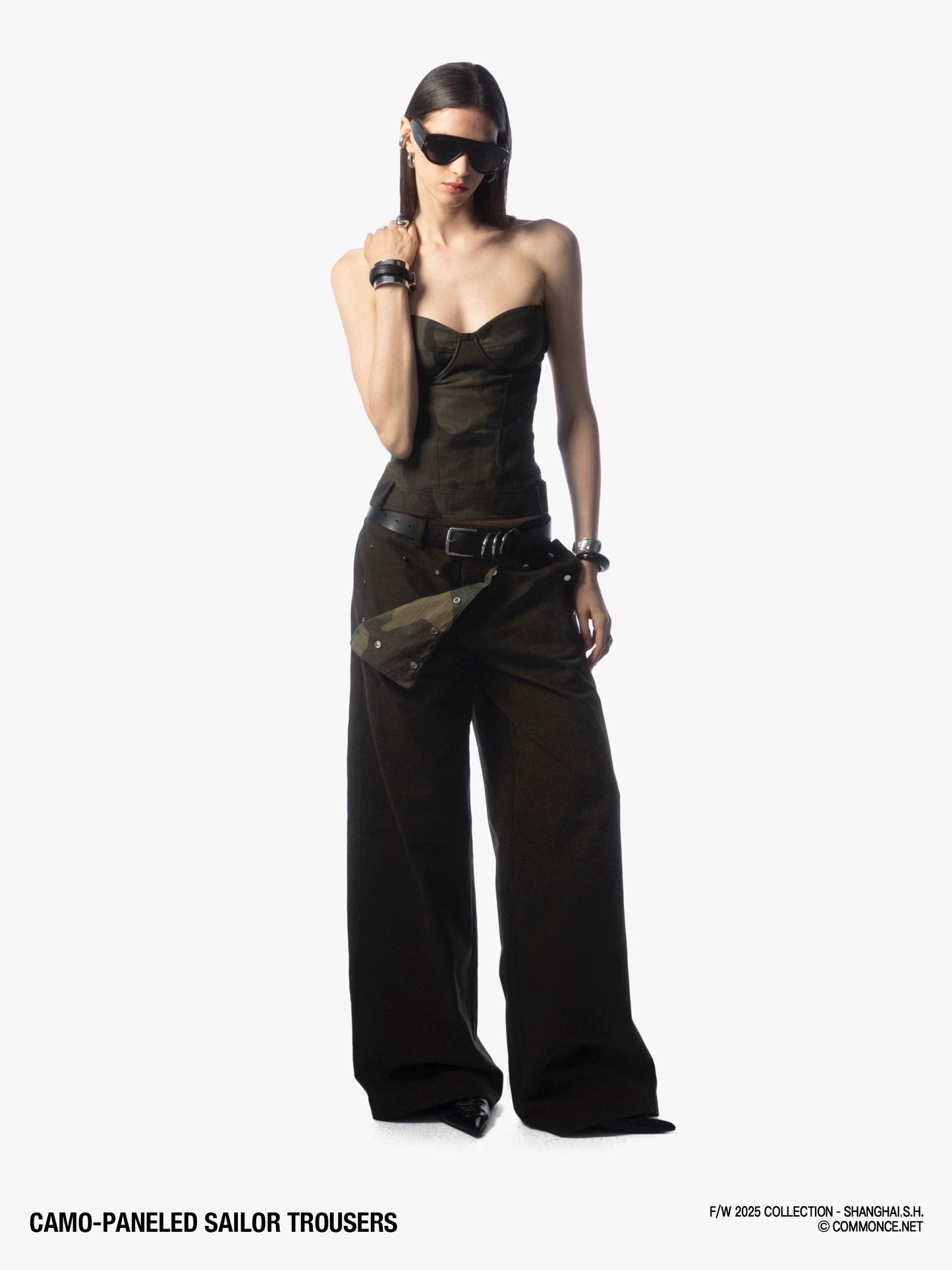 Camouflage Panelled Sailor Trouser