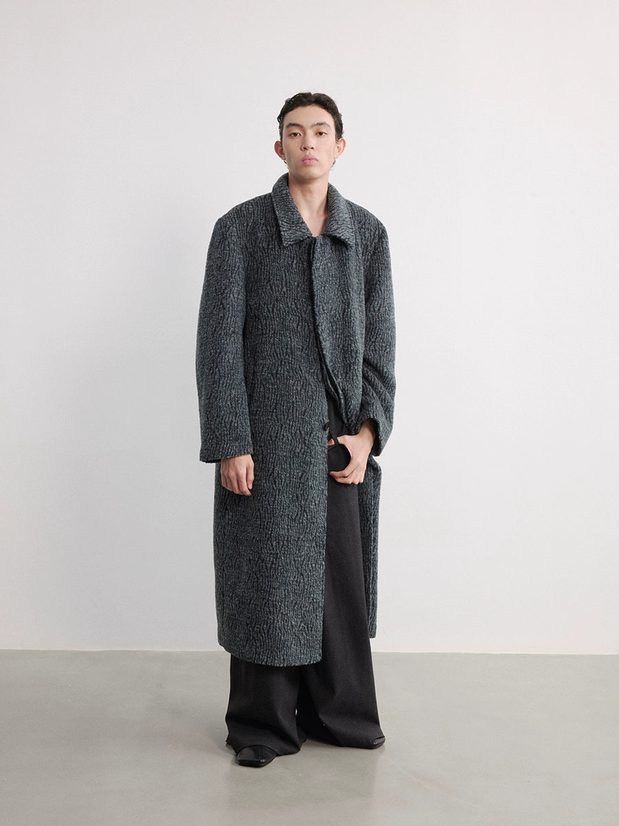 Wool Interwoven Texture Coat