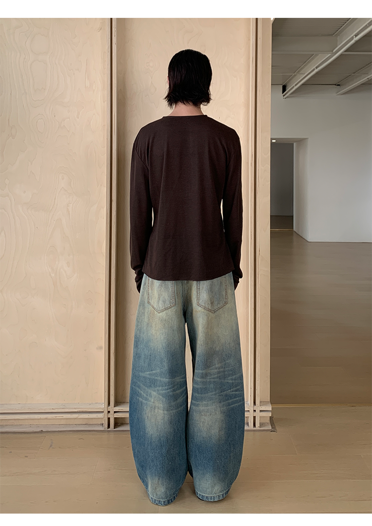 SADSOUP Mud-dyed washed jeans