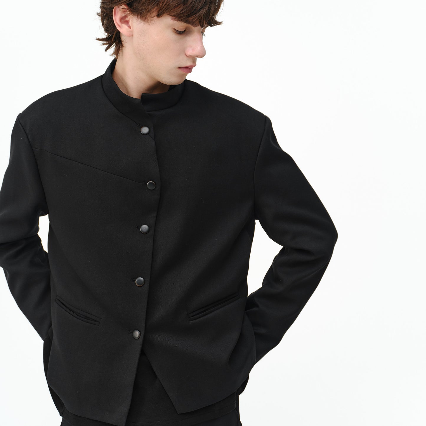 stand-up collar special cut Zhongshan jacket