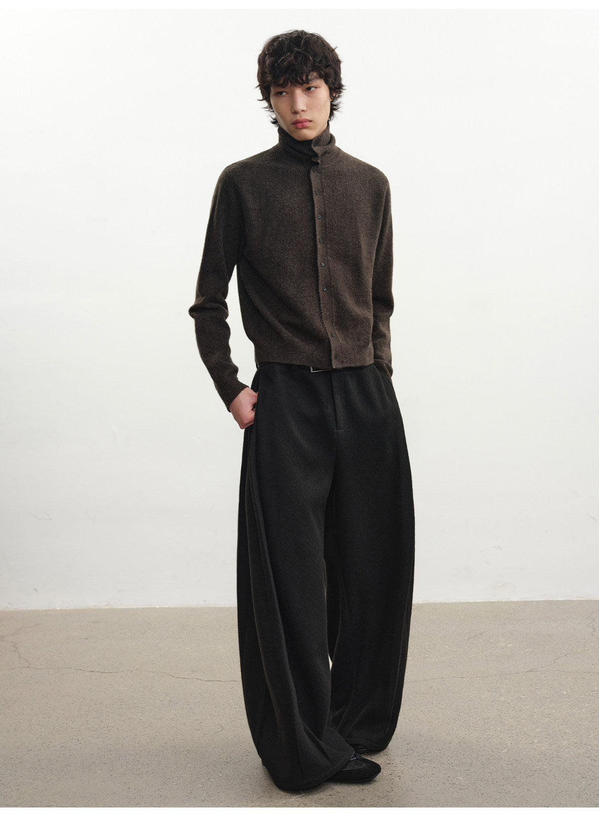 Floral Turtleneck Cardigan