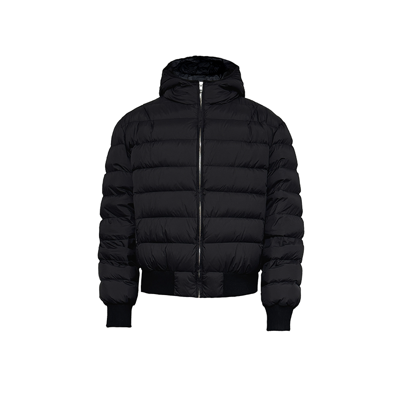 Loose Hooded Pork Rib Down Jacket