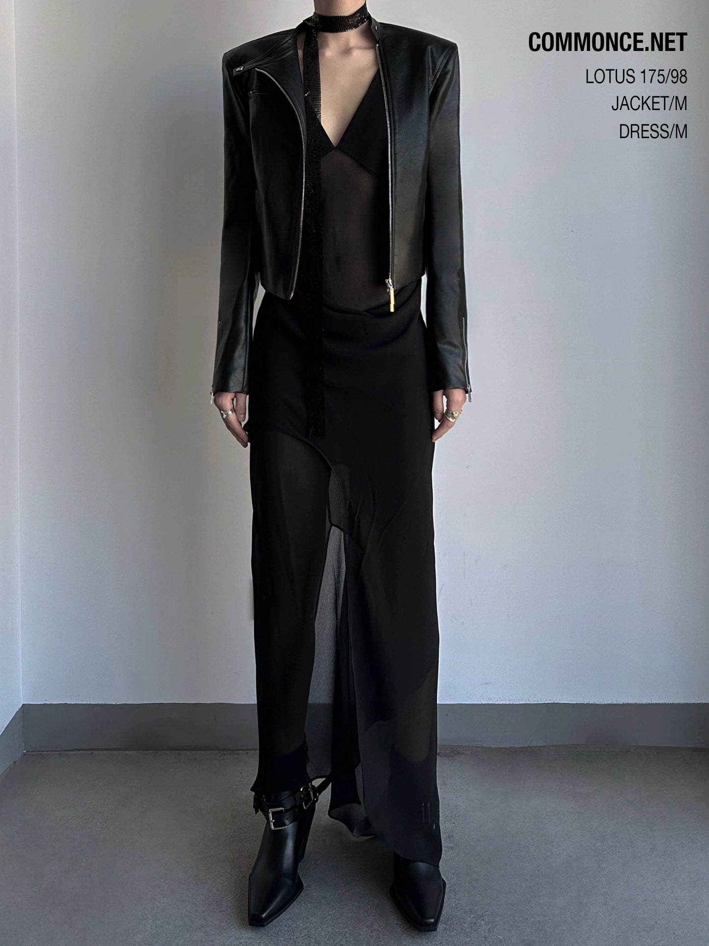 Black leather base Jacket