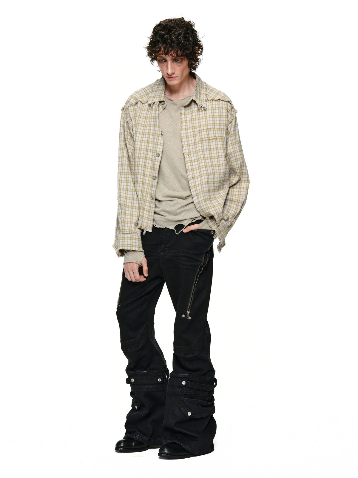 AURORA SLOUCH FIT WASHED CHECK SHIRT