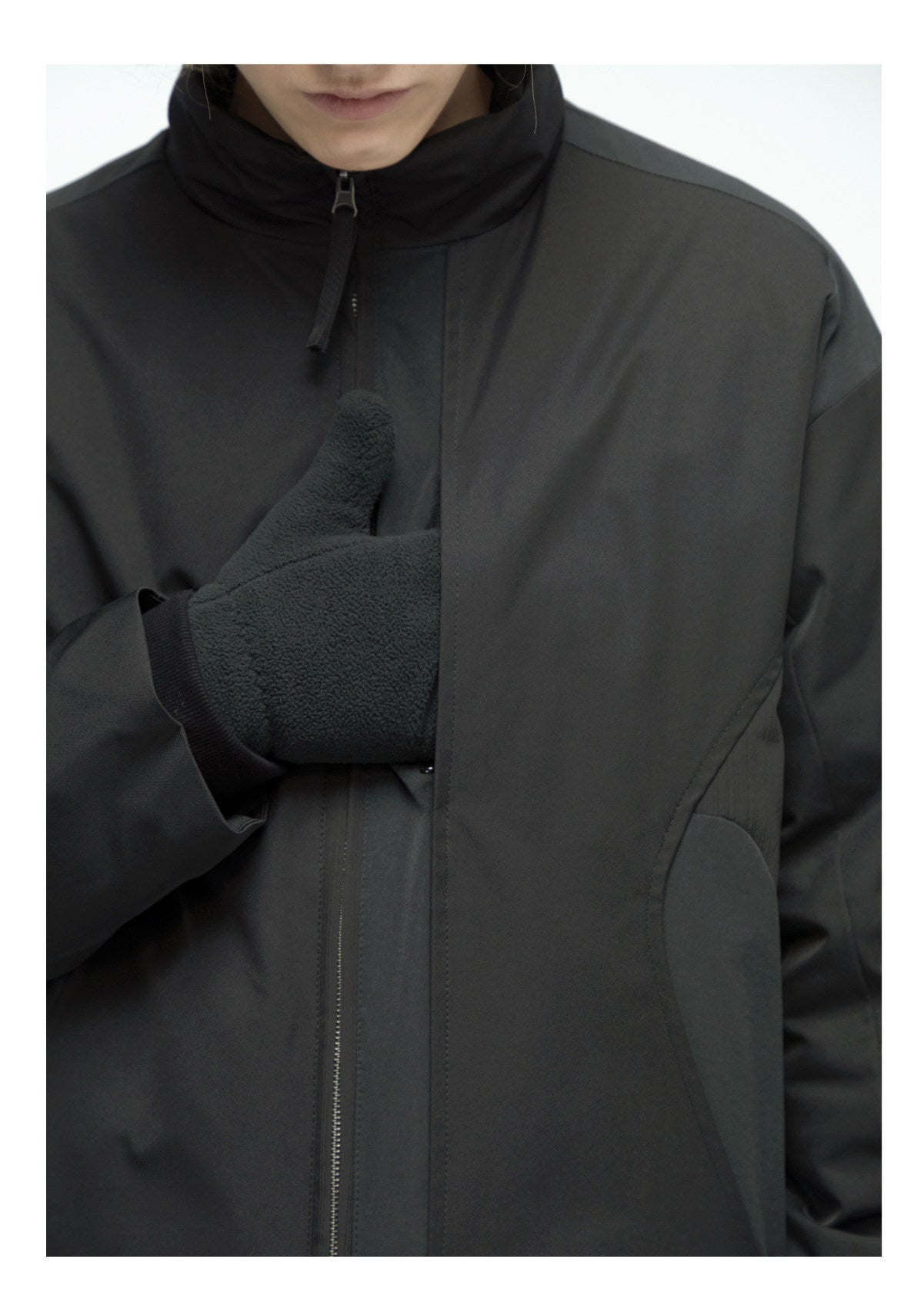 Stitched duck down jacket