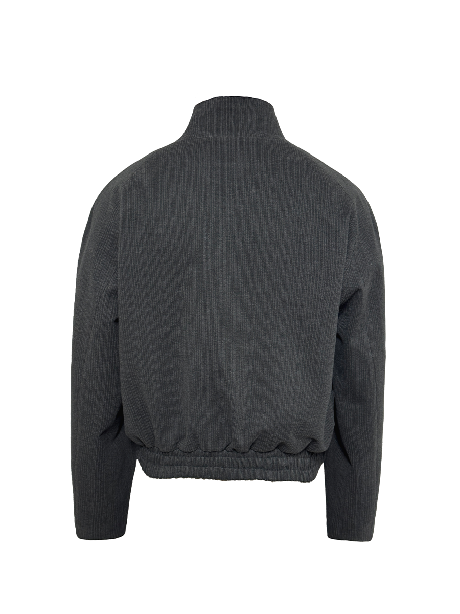 3D pocket raglan stripe jacket