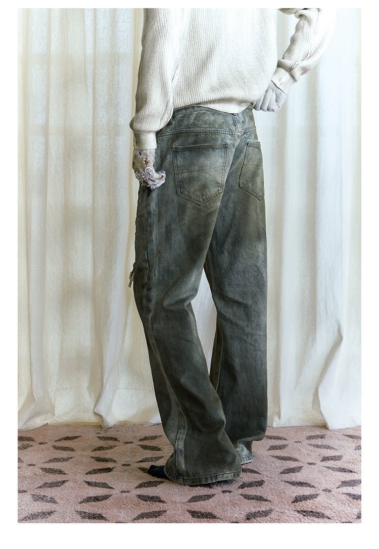 Heavy Oil Stained Jeans