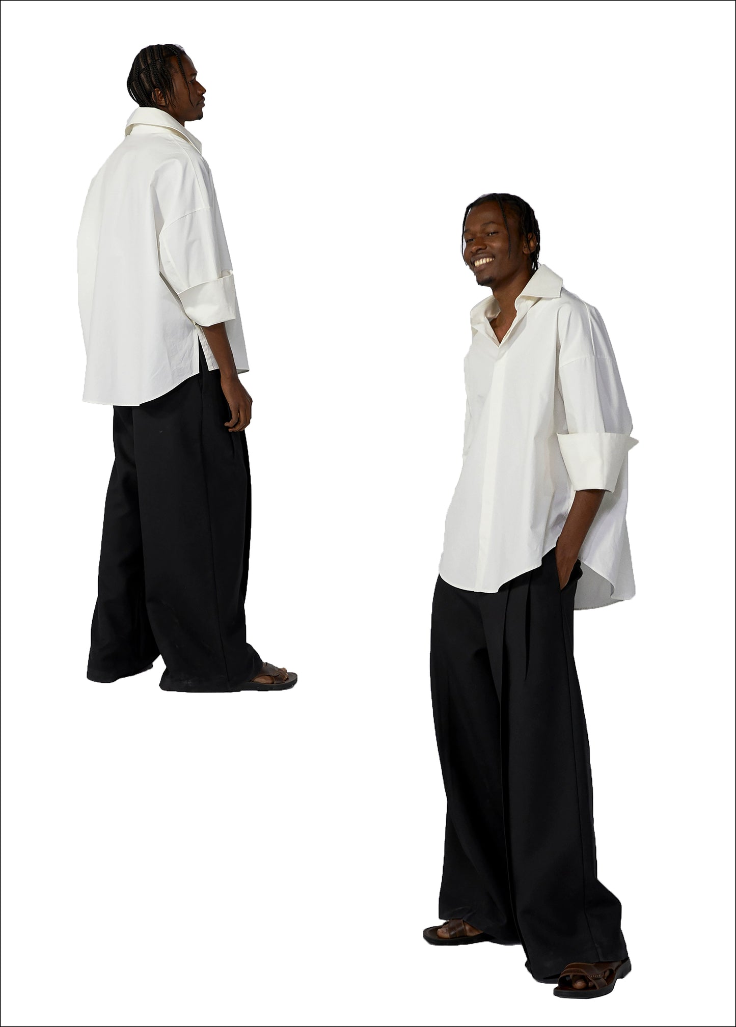 Front pocket Wide leg Trouser