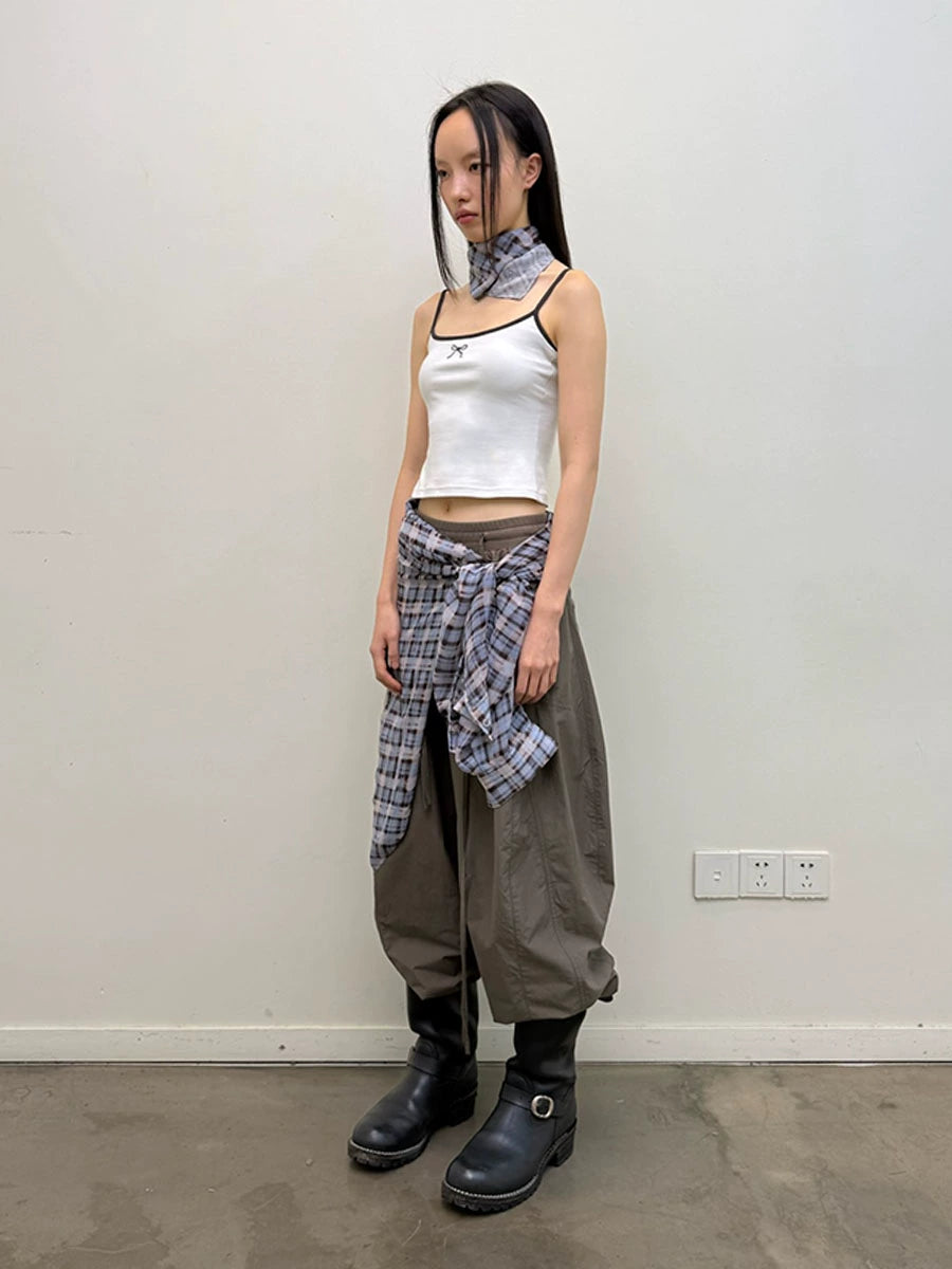 Wide Leg Paratrooper Trousers