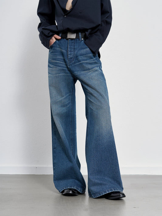 Faded bootcut jeans