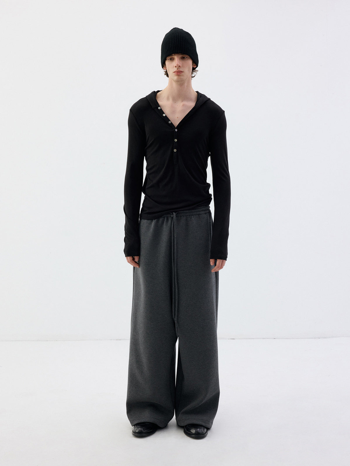 Dropped straight sweatpants