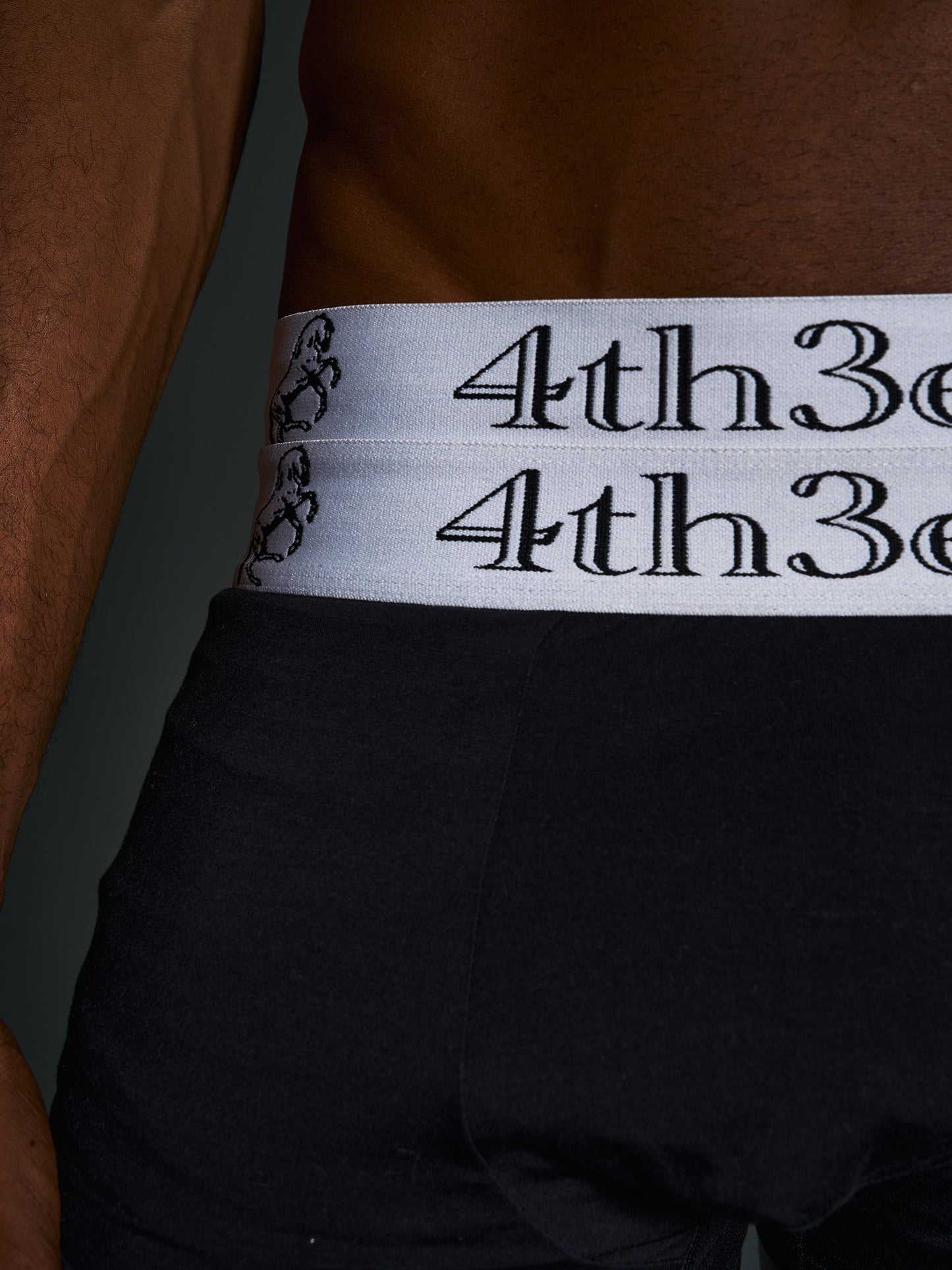 Embroidered war horse double waist boxers