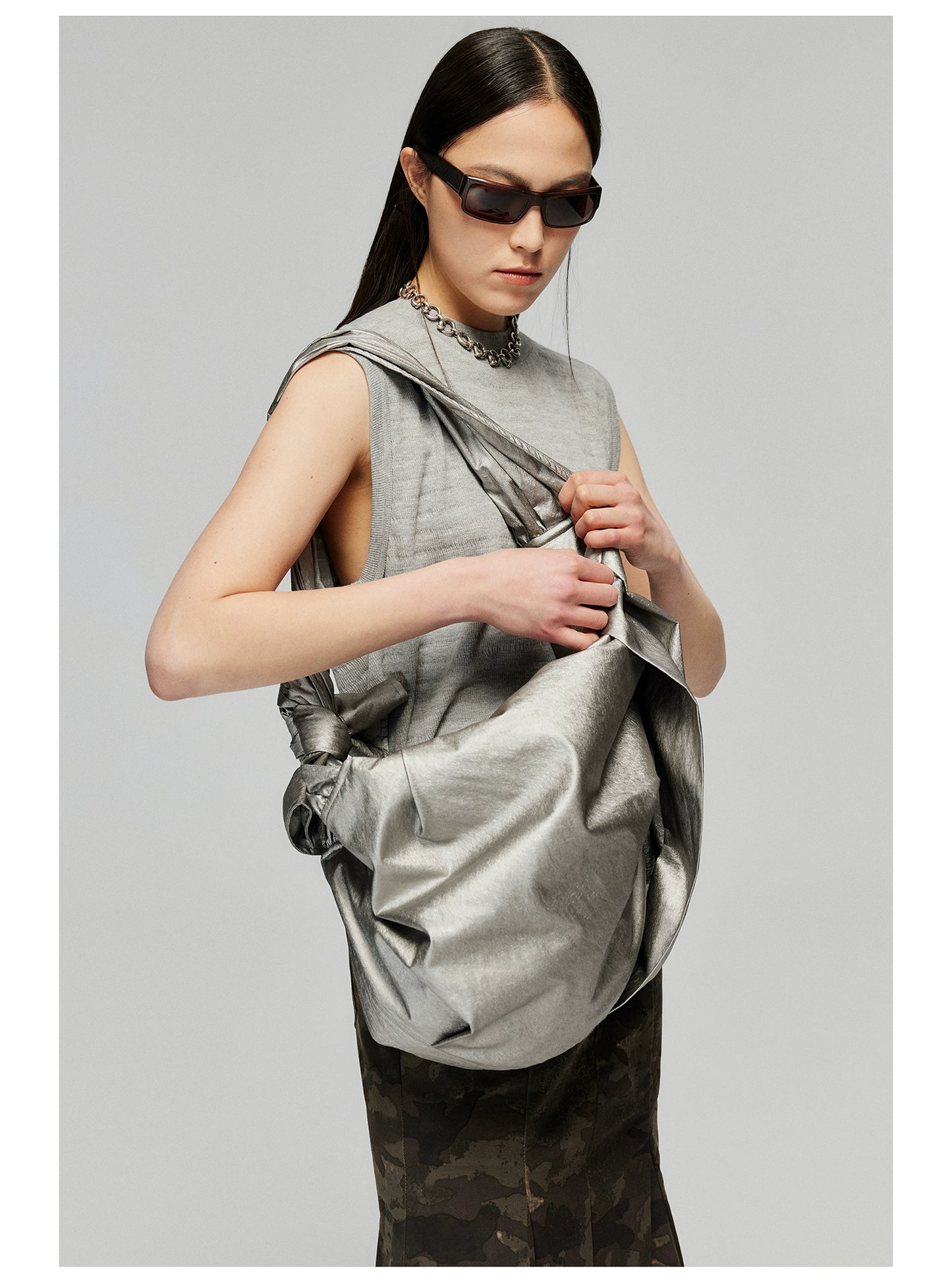 Versatile Pleated Crossbody Bag