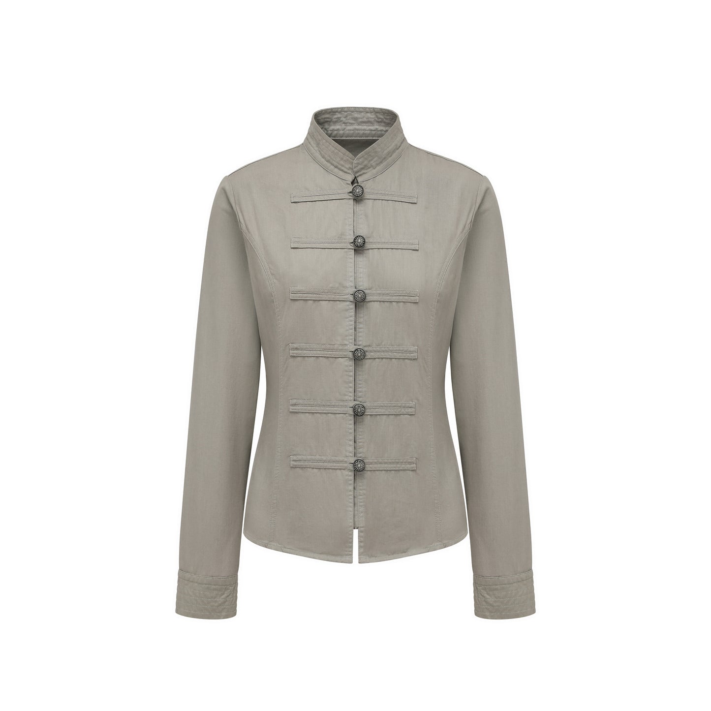 Gray washed napoleon shirt Jacket