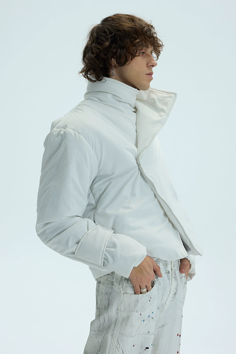 Single-button Short Padded Jacket