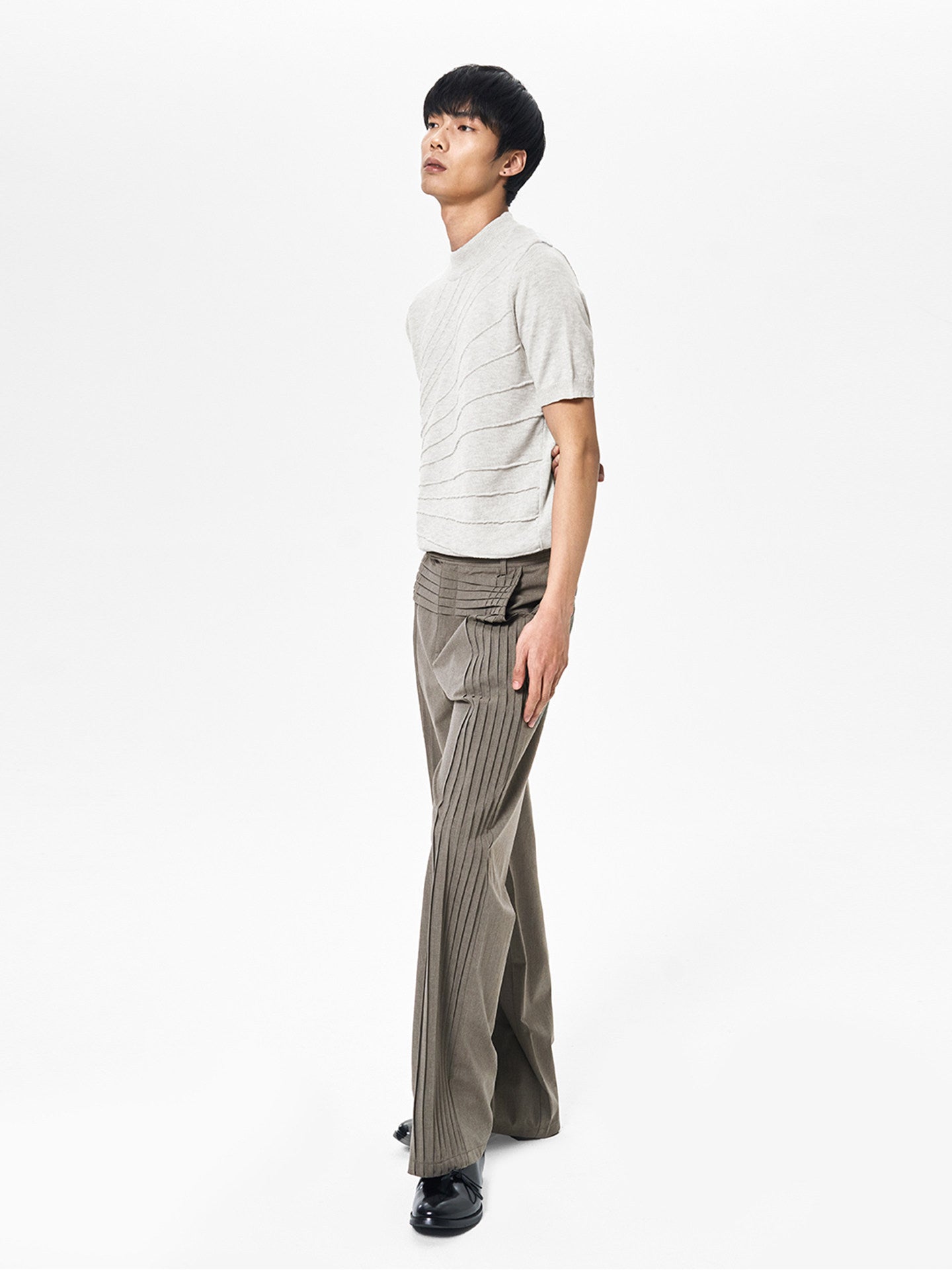 'Traccia' High-Waisted Trousers