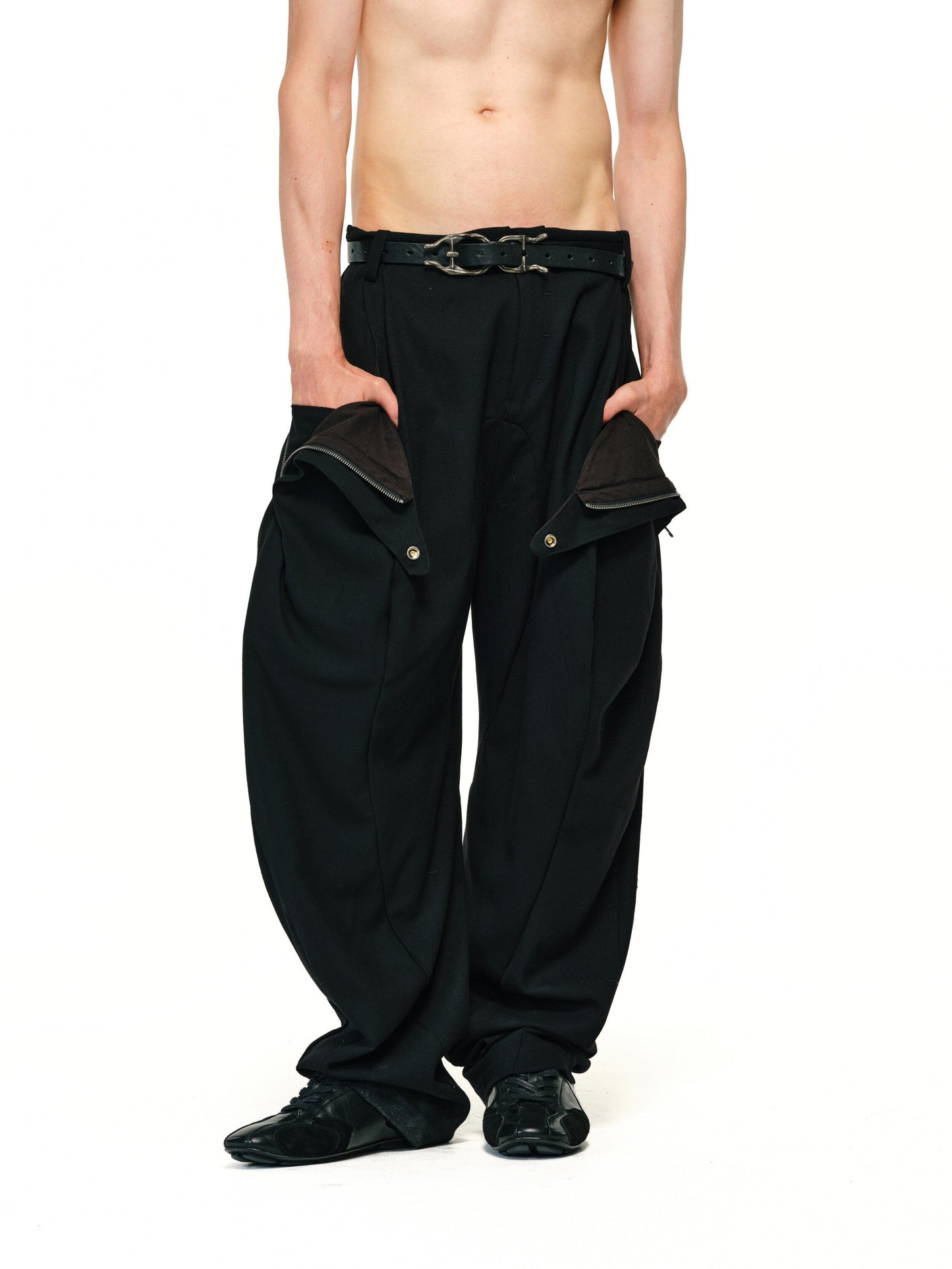 "MAESTRO"Spiral curved blade trousers