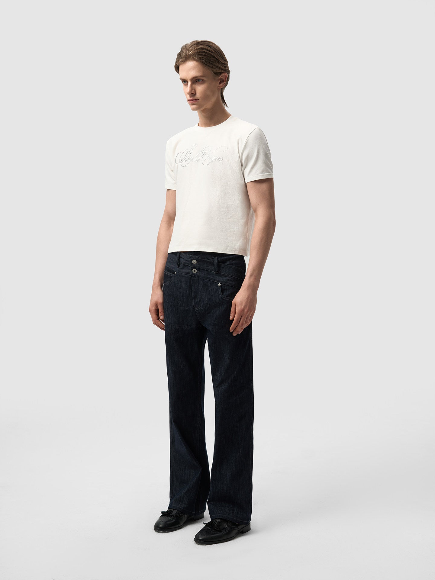 Double Waisted Denim Jeans
