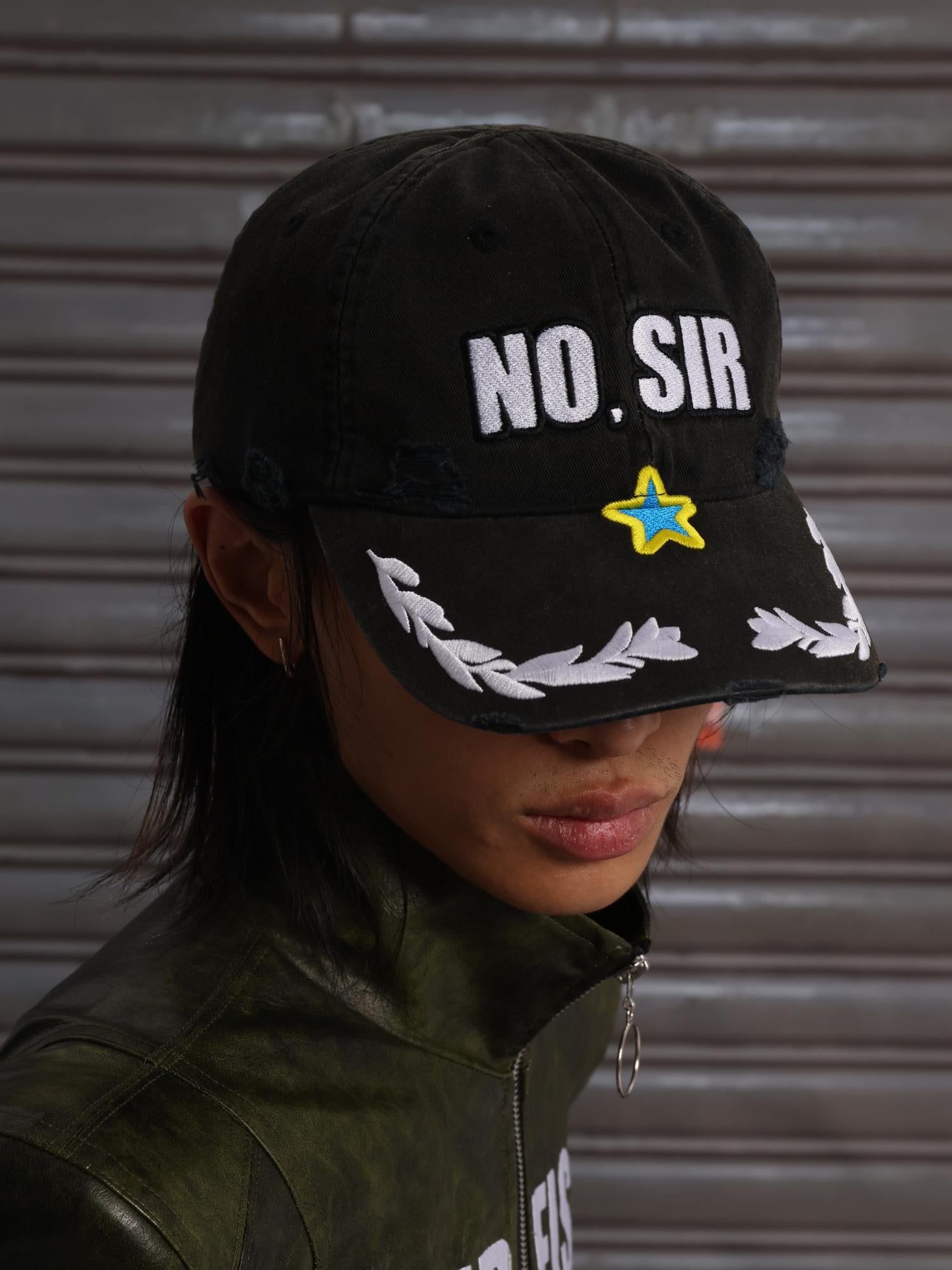 CHAI NOSIR embroidered Police cap