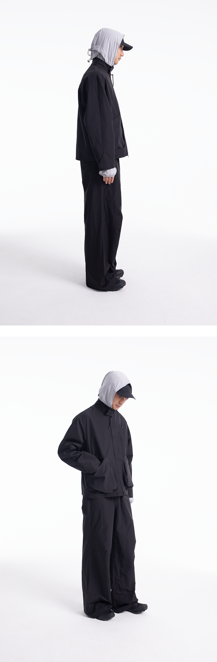 Zippered Stand-up Collar Jacket