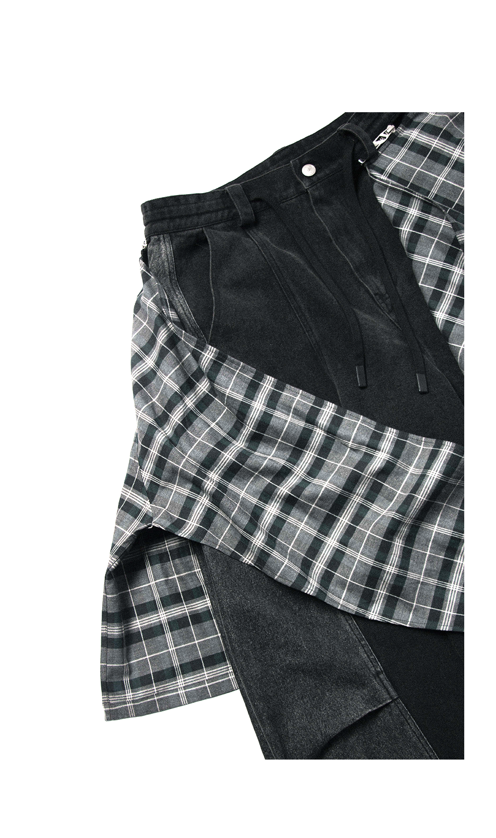 Checked docking Baggy jeans