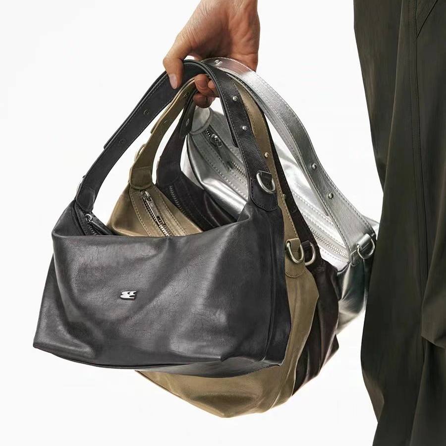 Wax Leather Hand Bag
