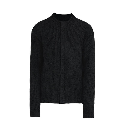 Slim black sweater cardigan