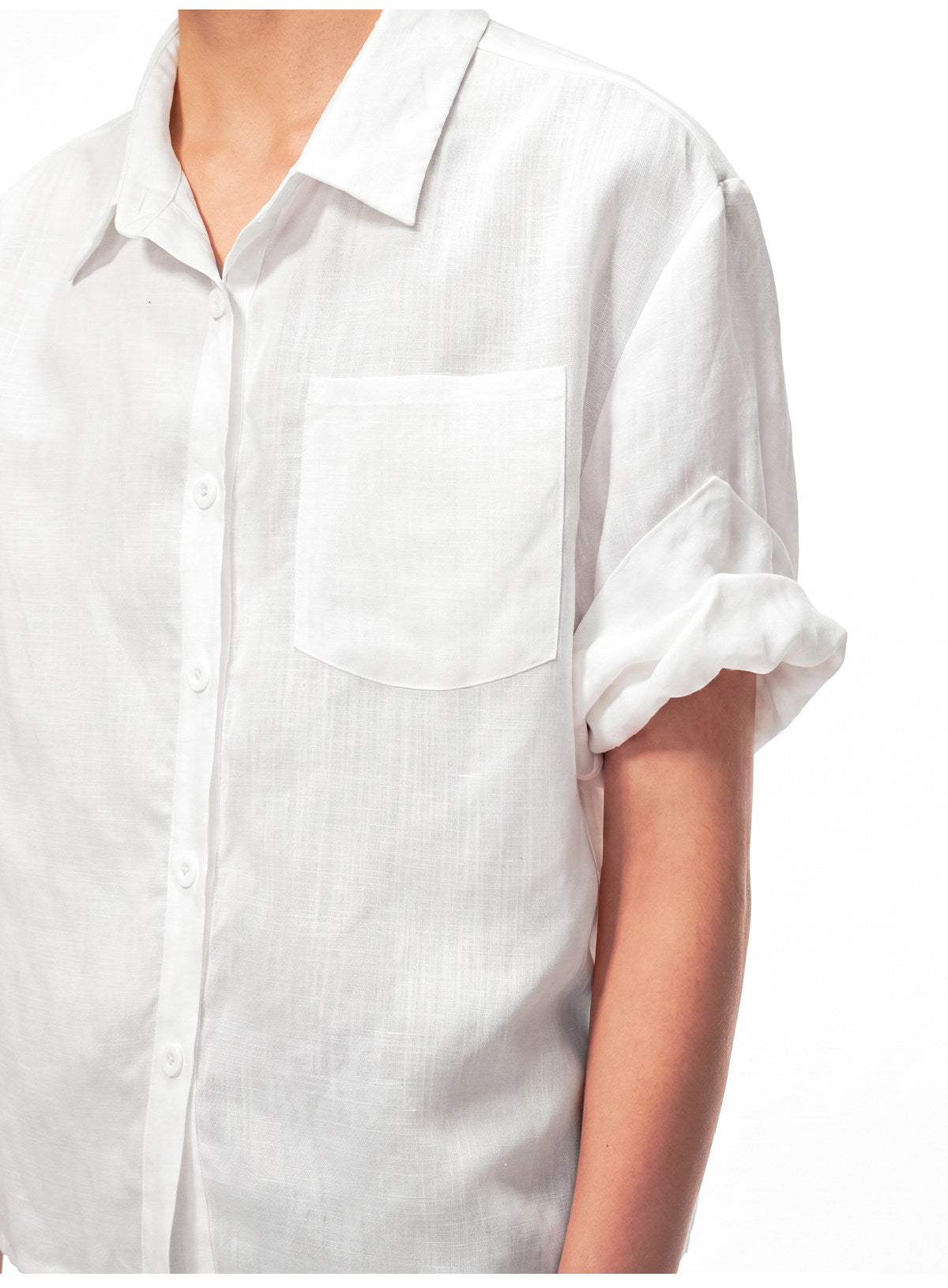 "Pulse" Tencel Linen Rolled Edge Shirt