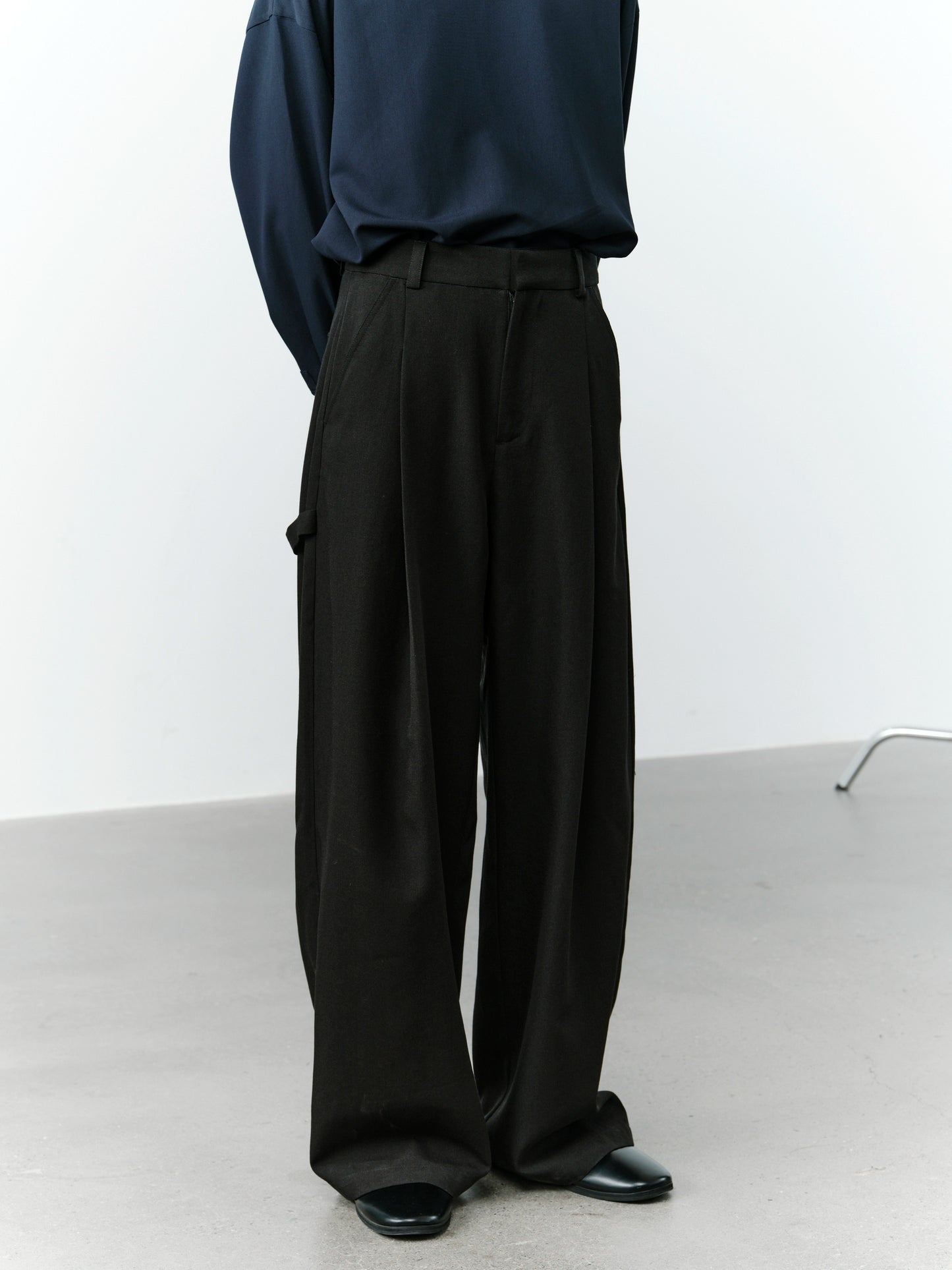 Loose Drape High-rise Trousers