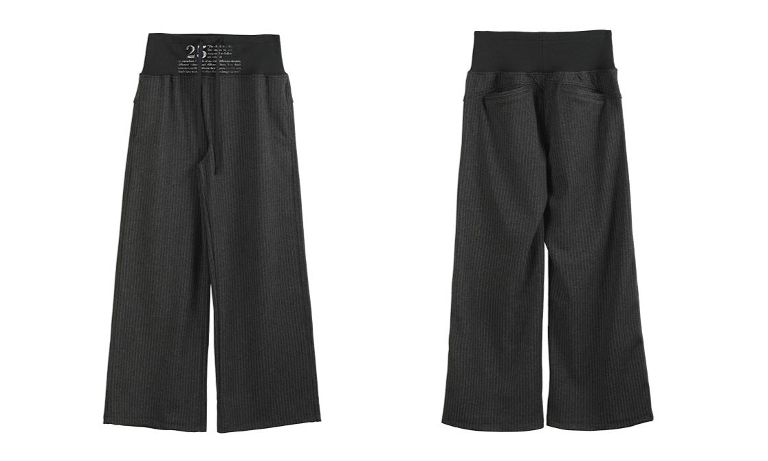 'stitch' cut wool mid-rise printed trousers