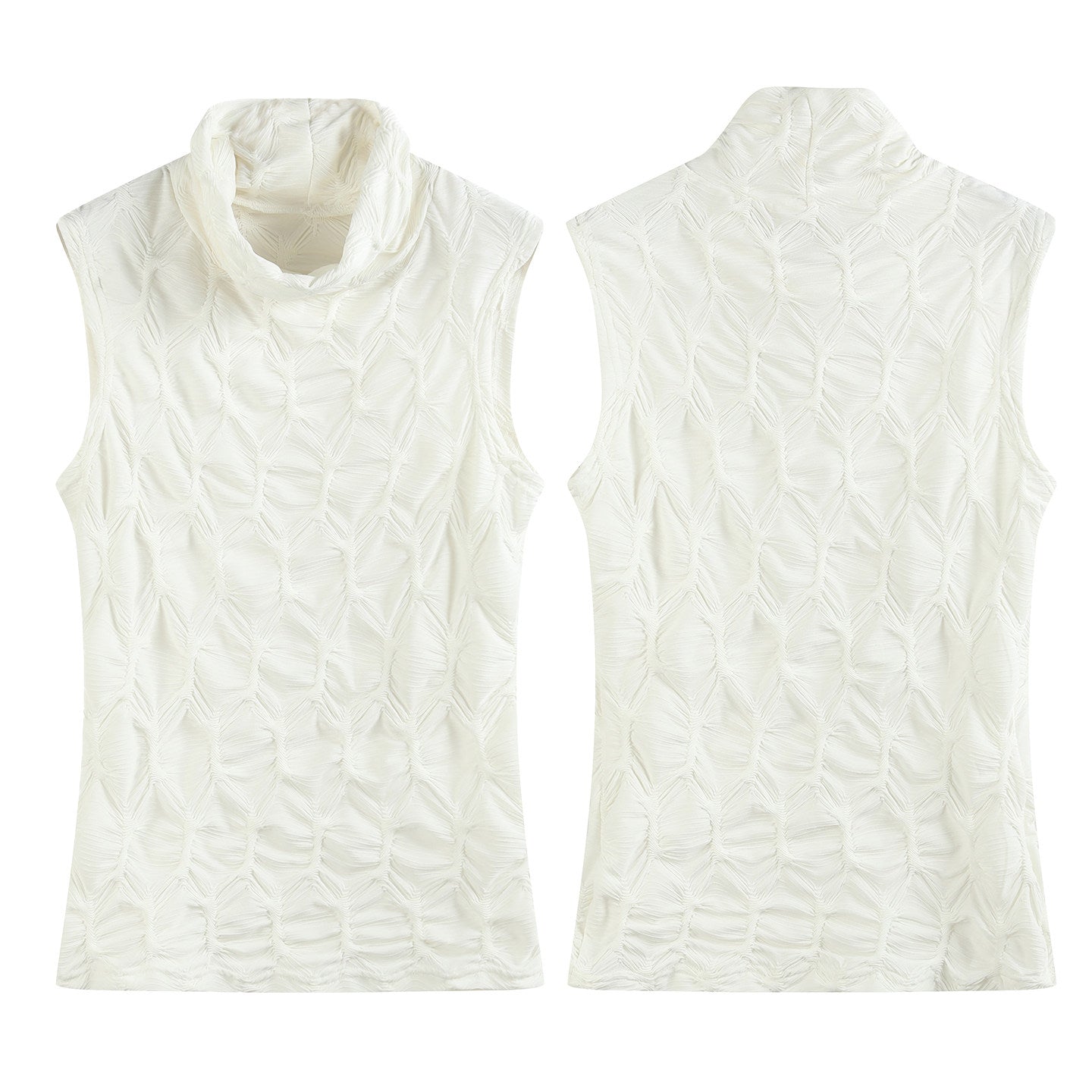 Honeycomb Plaid Shoulder Vest