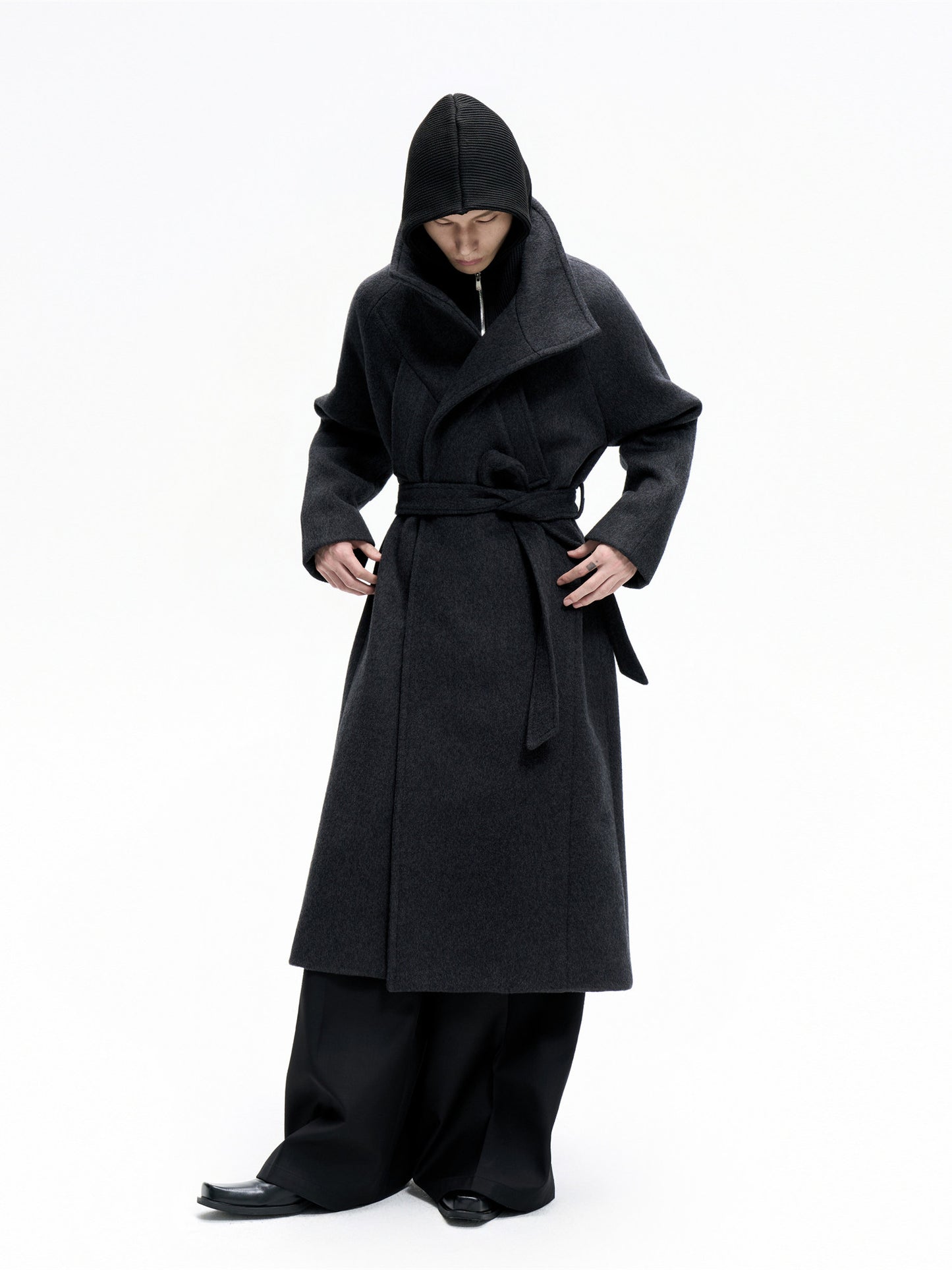 High-weight wool coat