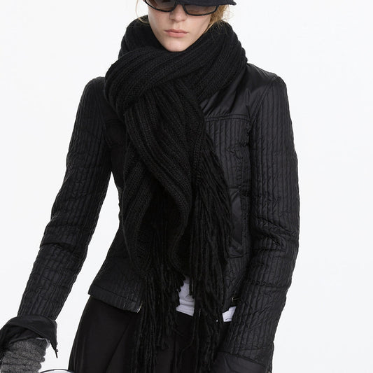 LYUOCHENG Wool Fringe Scarf