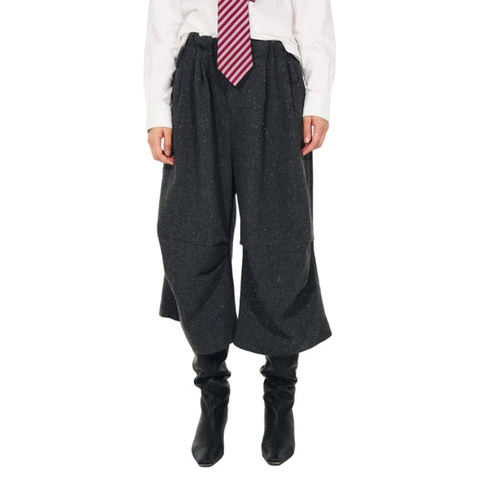 Drape cropped balloon pants