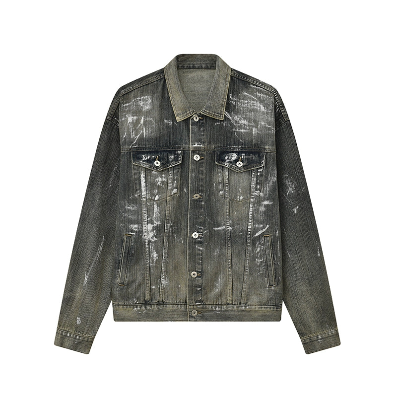 Heavy Washed Vintage Loose Denim Jacket