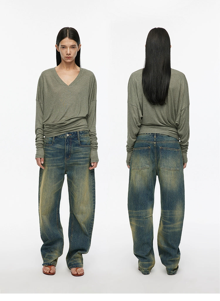 Stacked silk blend T-shirt