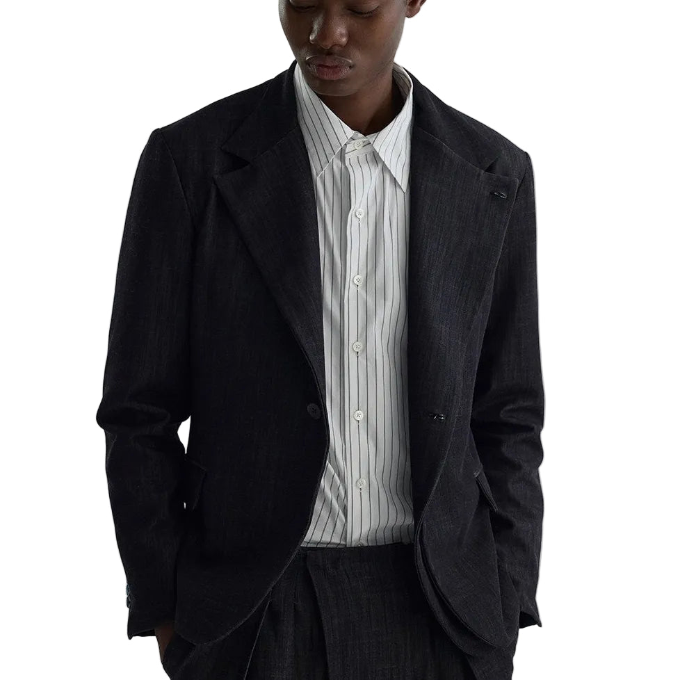 Tailored double-tulle denim jacket