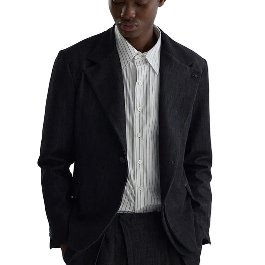 Tailored double-tulle denim jacket