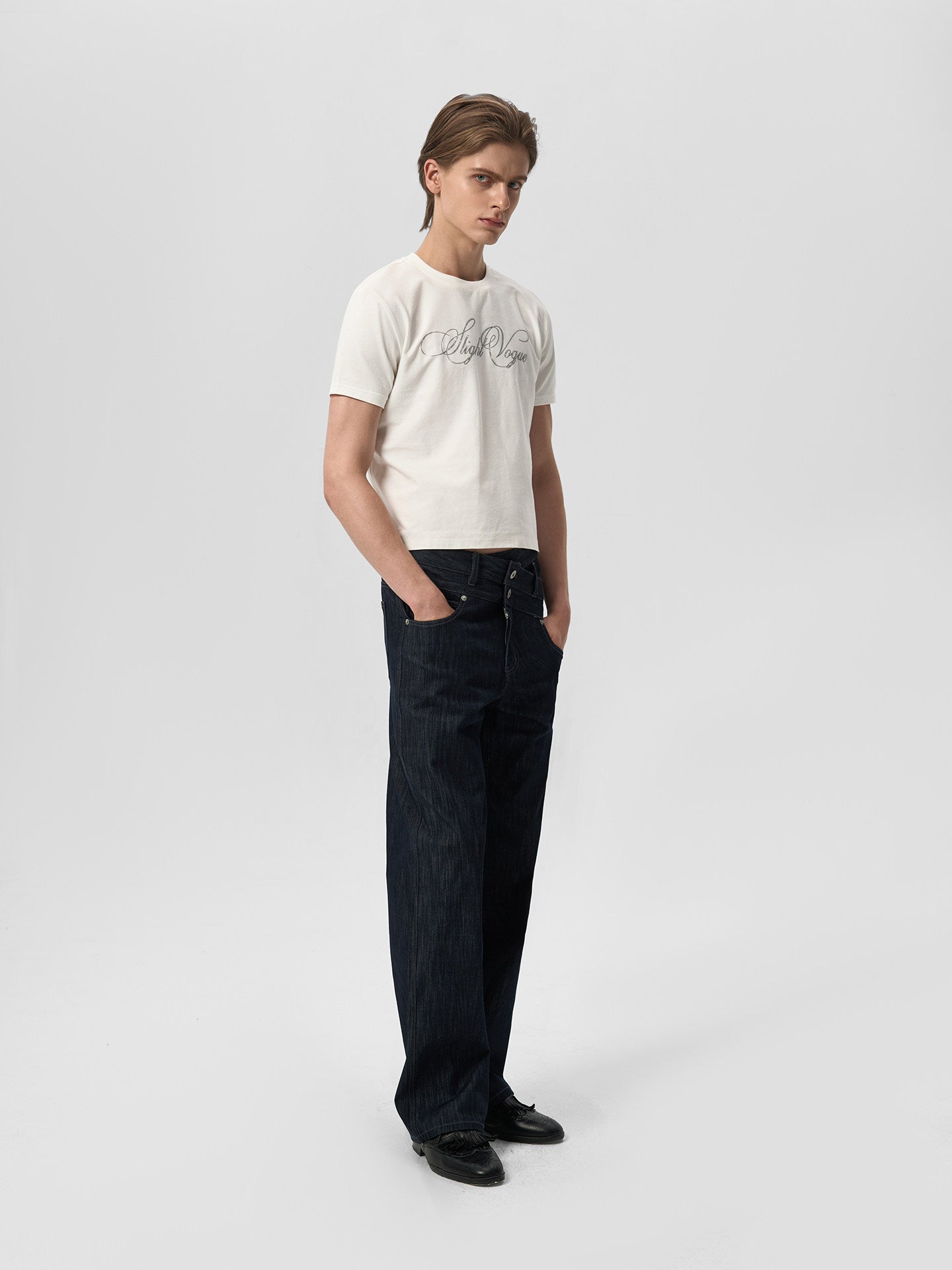 Double Waisted Denim Jeans