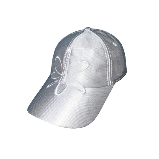 silver-embroidered cap