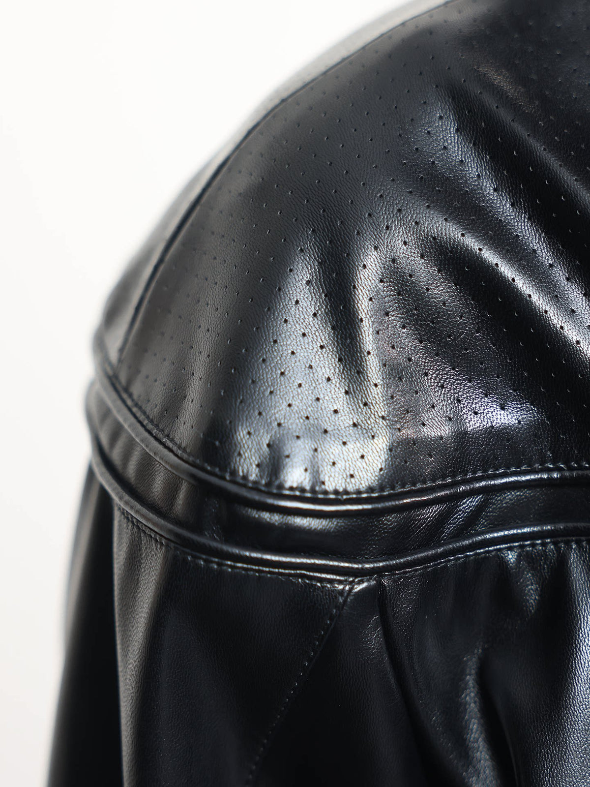 Mesh leather jacket