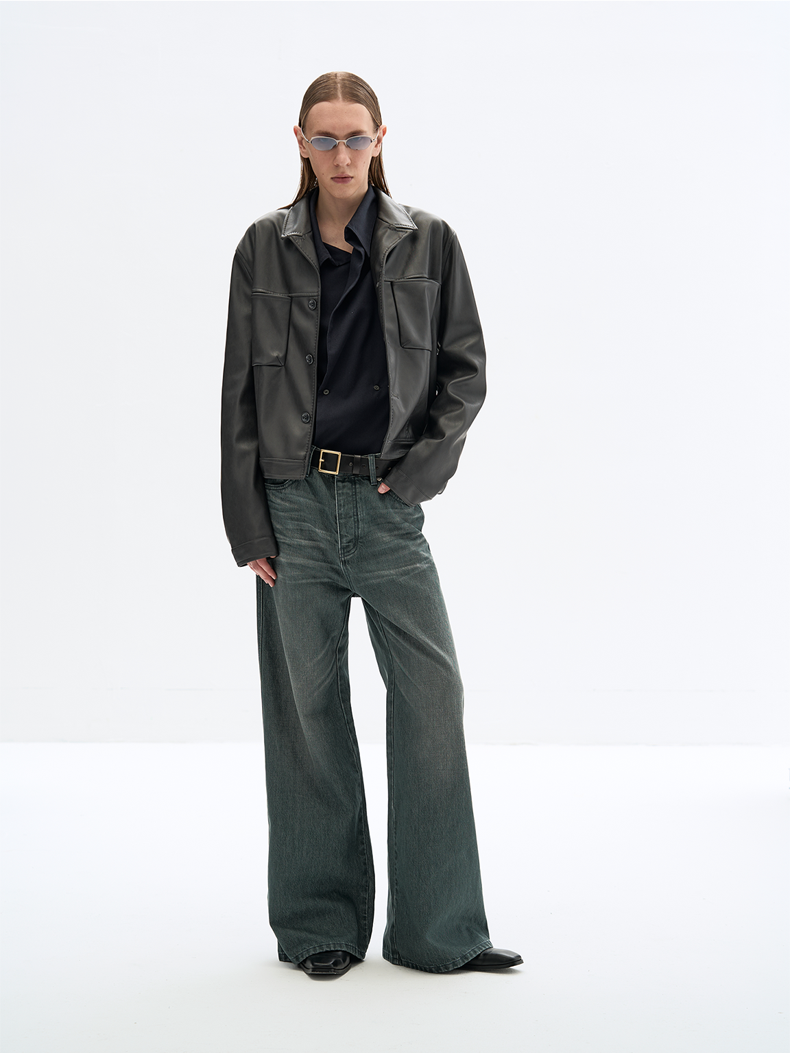 Embroidered casual bootcut denim
