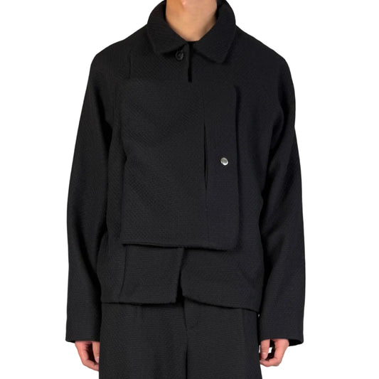 Codex Special Placket Honeycomb Wool Jacket