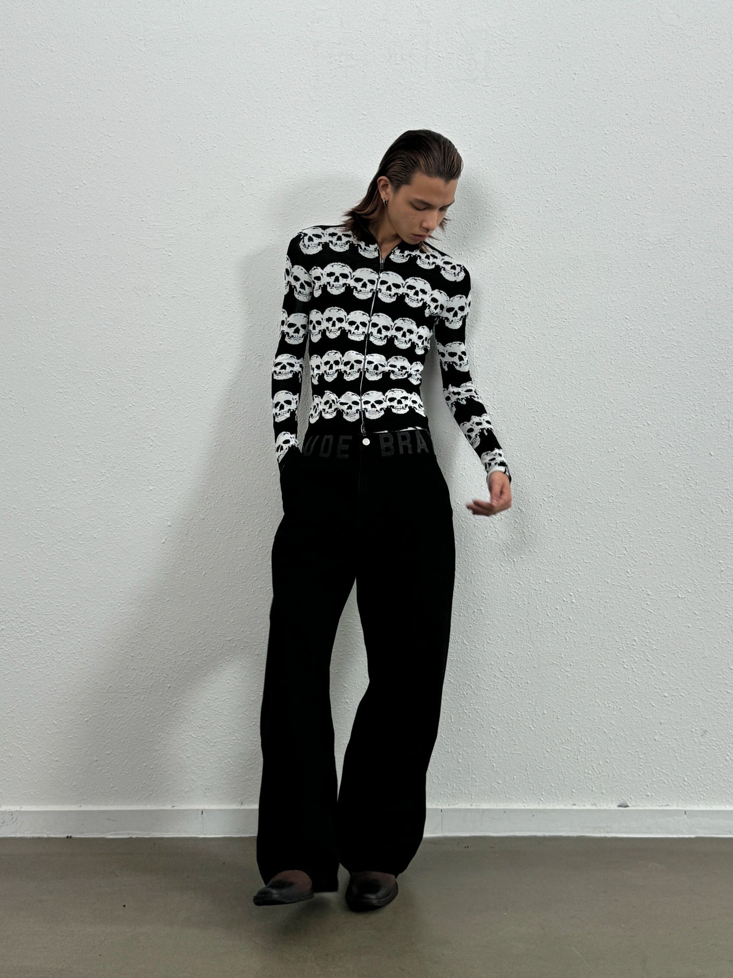 'RUDEBRAT'  leather ring jeans