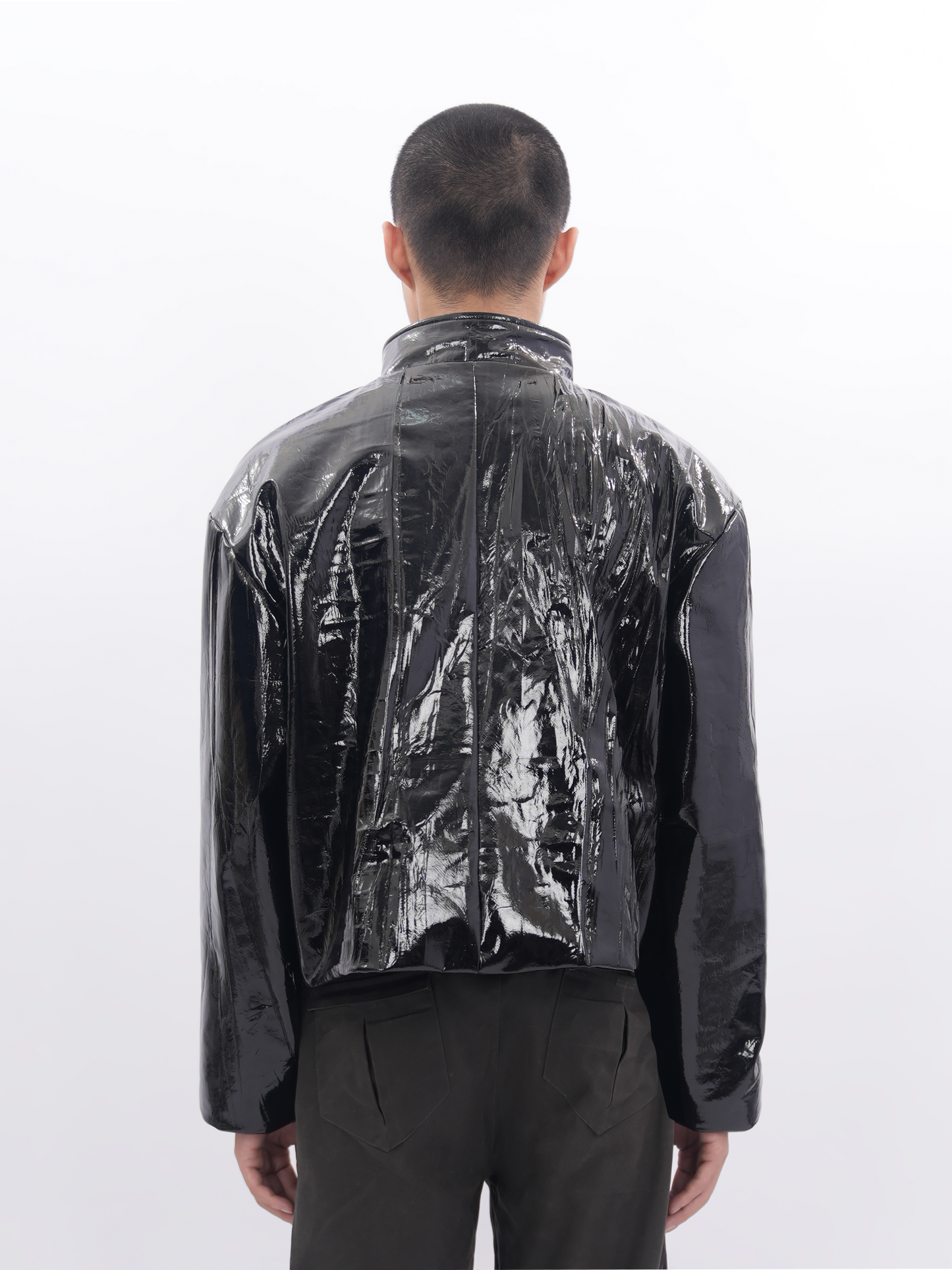 Pioneer Texture Short Biker Leather Jacket